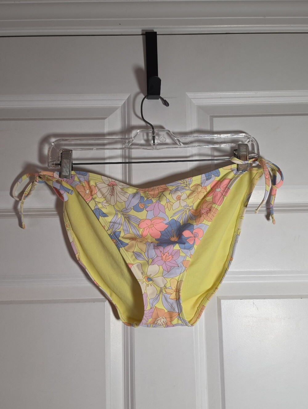 Ninety-Nine Yellow Floral Tie-Side Swim Bottoms XL